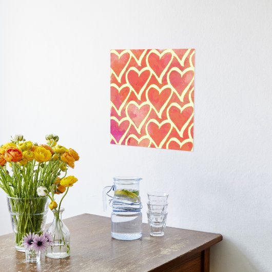 Kute Abstracte harten Roze Folie Afdrukken (Laag (Keuken))