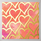 Kute Abstracte harten Roze Folie Afdrukken (Voorkant)