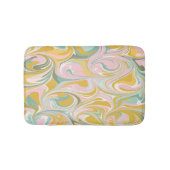 Kute Abstracte marmer Swirl in Earthy Pink en Gold Badmat (Voorkant)