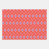 Kute Abstracte vormen Patroon in rood en roze Inpakpapier Vel (Voorkant 3)