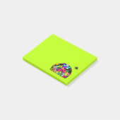 Kute Alien Monster Gang met een ruimtegrond Post-it® Notes (Schuin)