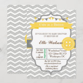 Kute als Button Baby Shower-uitvindingen Kaart (Voorkant / Achterkant)