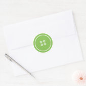 Kute als Button (groen) Ronde Sticker (Envelop)
