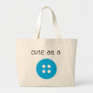 Kute als Button - Jongen Grote Tote Bag