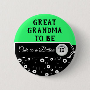 Kute als Button oma om Baby shower Button te zijn