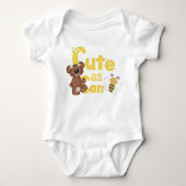 Kute als Honey Beer en Bee Honeybee Romper (Voorkant)