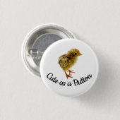 Kute als knoop Quail Ronde Button 3,2 Cm (Voorkant /achterkant)