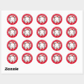 Kute Animal Bunny Heart Red Valentijnse  Sticker (Vel)