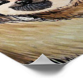 Kute Animal Sloth met Bonsai Tree house Poster (Hoek)