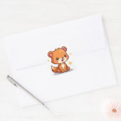 Kute Animal Vierkante Sticker (Envelop)