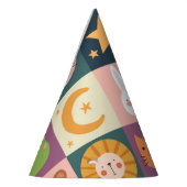 Kute animals patchwork colorful feesthoedjes (Links)