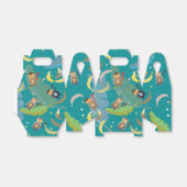 Kute apen en Bananen in het boompatroonpatroon Bedankdoosjes (Uitgevouwen)