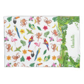 Kute apen en bananen in het Oerwoud Pattern Kussensloop (Voorkant)