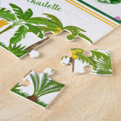 Kute apen en bananen in het Oerwoud Pattern Legpuzzel (Zijkant)