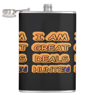Kute Artwork Design "Great Deals Hunter" Nu kopen Heupfles