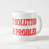 Kute Artwork Design "I AM THE SOLUTION" Kopen Extra Grote Beker (Voorkant rechts)