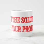 Kute Artwork Design "I AM THE SOLUTION" Kopen Extra Grote Beker (Voorkant)