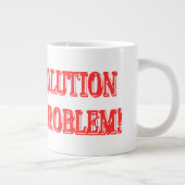 Kute Artwork Design "I AM THE SOLUTION" Kopen Extra Grote Beker (Rechts)