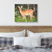 Kute Baby Animals Fawn Deer Canvas Print (Insitu (Slaapkamer))