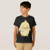 Kute baby chick met mes t-shirt (Voorkant volledig)