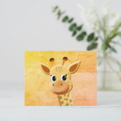 Kute Baby Giraffe tekening Briefkaart (Staand voorkant)
