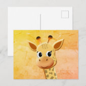 Kute Baby Giraffe tekening Briefkaart (Voorkant / Achterkant)