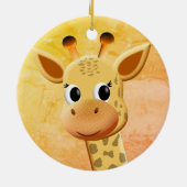 Kute Baby Giraffe tekening Keramisch Ornament (Achterkant)
