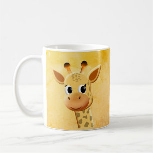 Kute Baby Giraffe tekening Koffiemok
