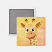 Kute Baby Giraffe tekening Magneet (Voorkant / Achterkant)