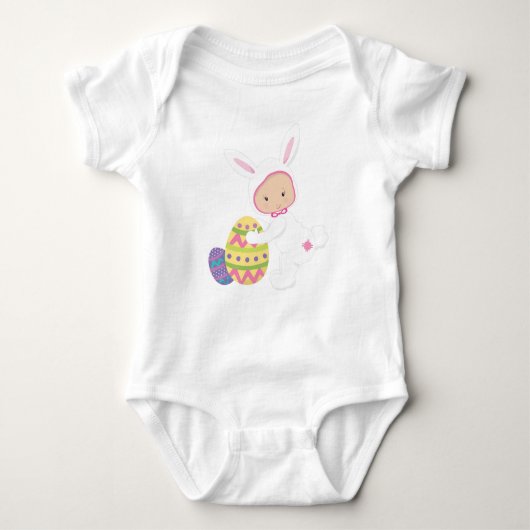 KUTE BABY GIRL DRESSED AS EASTER BUNNY ROMPER (Voorkant)