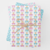 Kute Baby shower/Gender onthulling van papierreep  Inpakpapier Vel (In situ)