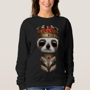 Kute Baby Sloth Wearing Crown Trui