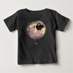 Kute baby tamandua baby T-shirt (kleur)