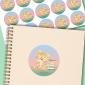 Kute Baby tijger met boeknaam Labels