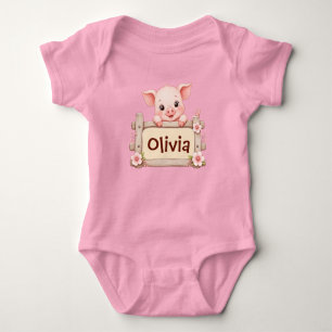 Kute babyvarkens persoonlijke babybody romper