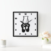 Kute balletdanserleggen en slippers vierkante klok (Huis)