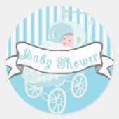 Kute  banner Baby Boy Shower Sticker (Voorkant)