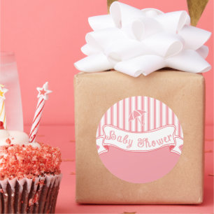 Kute  banner Baby Girl Shower Sticker