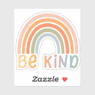 Kute be Happy Be Sind Rainbow Cut Vinyl Stickers