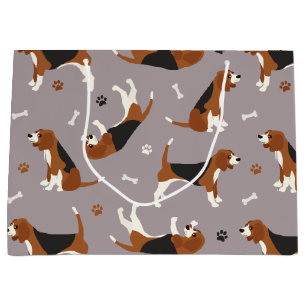 Kute beagles Paws and Botten Grey Groot Cadeauzakje