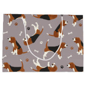 Kute beagles Paws and Botten Grey Groot Cadeauzakje (Achterkant)