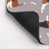 Kute beagles Paws and Botten Grey Muismat (Hoek)