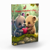 Kute beren die elkaar graag omhelzen fotoblokken (Links)