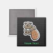 Kute bever; stijlvol magneet (Voorkant / Achterkant)