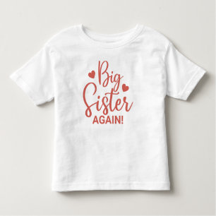 Kute Big Sister opnieuw met hart Kinder Shirts