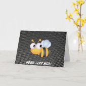 Kute bij; stijlvol kaart (Gele Bloem)