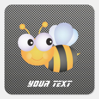 Kute bij; stijlvol vierkante sticker