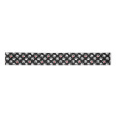Kute Black en White Dog Paws met hartspatroon Lint (Voorkant)