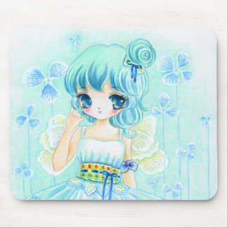 Kute blue anime fairy girl muismat