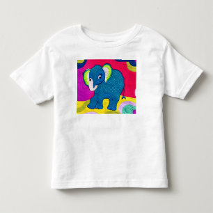 Kute Blue Baby Elephant - Quillike design Kinder Shirts